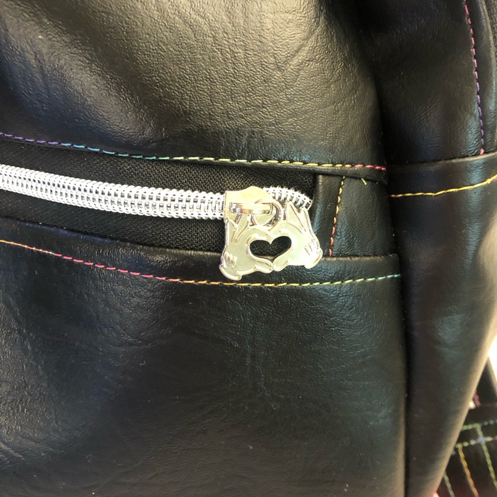 Chic Disney Black Backpack With Silver Accents Do… - image 2